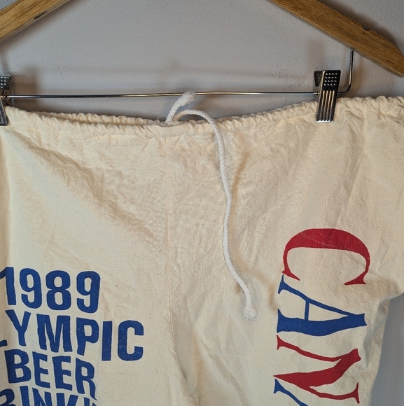 Vintage 1989 funny olympic beer drinking team Canadian pants one size - Picture 4 of 6